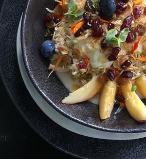 Quinoa pudding at Sozo Cafe in Tweed Heads South