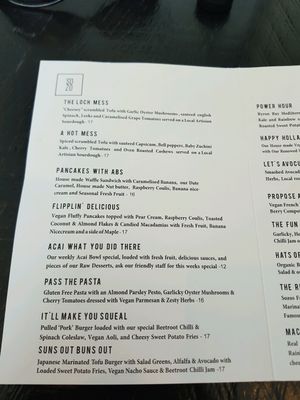 Menu - October 2017 at Sozo Cafe in Tweed Heads South