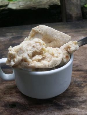 home made durian ice cream  at Atma VF in Laguna