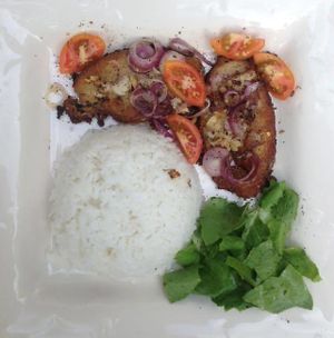 vegetarian fish  at Atma VF in Laguna