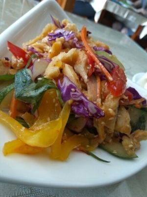 mock chicken salad  at May Quan Chay in Nha Trang