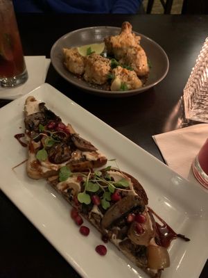 Appetizers were the best part! Love the mushroom toast at Harvest Seasonal Grill & Wine Bar in North Wales