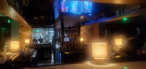 Cool bar area at Harvest Seasonal Grill & Wine Bar in North Wales