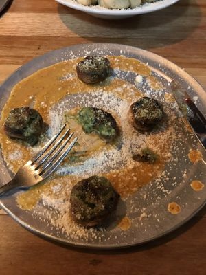 Delish!! Best stuffed mushrooms ever! at Piante Pizzeria in Breckenridge