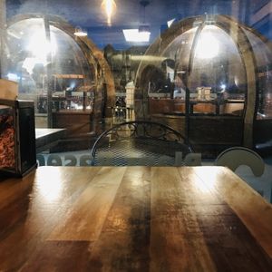 Bubble enclosure eating outside. So cute and private. at Piante Pizzeria in Breckenridge