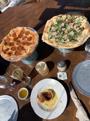 Our full spread at Piante Pizzeria in Breckenridge