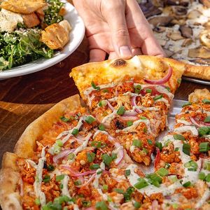 Buffalo Soldier! Buffalo Cauliflower pizza! at Piante Pizzeria in Breckenridge