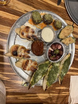 Appetizer sample platter   at Piante Pizzeria in Breckenridge