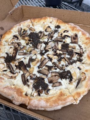 Mushroom truffle pizza  at Piante Pizzeria in Breckenridge