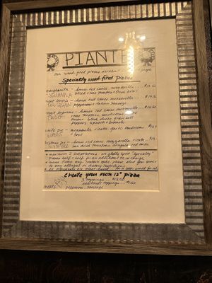 Just lived the hand written menu- original before they printed? Nice decoration 😊  at Piante Pizzeria in Breckenridge