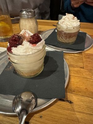 NY cheesecake (left) and tiramisu (right)   at Piante Pizzeria in Breckenridge