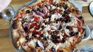 Two sisters pizza at Piante Pizzeria in Breckenridge