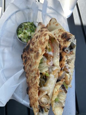 Chikn Cheesesteak Pizza Roll  at Piante Pizzeria in Breckenridge