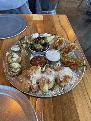 Appetizer sampler (the ranch was great!)  at Piante Pizzeria in Breckenridge