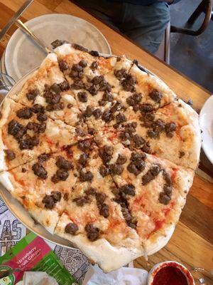 Lasagna pizza. Deeelicious!! at Piante Pizzeria in Breckenridge