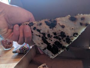 Burnt pizza at Piante Pizzeria in Breckenridge