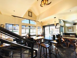 Downstairs dining at Piante Pizzeria in Breckenridge