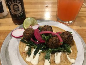 Vegan tacos  at Trejo's Tacos - Miracle Mile in Los Angeles