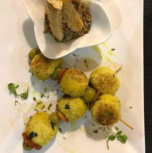 potato and oat flour croquettes  at Luna Rossa in Panglao