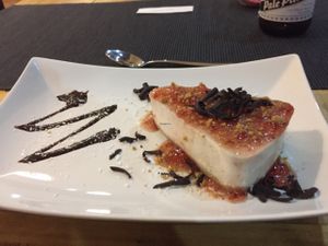 Vegan cheesecake!! at Luna Rossa in Panglao