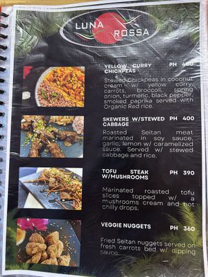 Menu april  at Luna Rossa in Panglao
