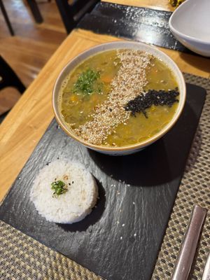 Mung bean soup (delicious!) at Luna Rossa in Panglao