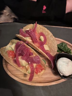 Vegan tacos  at Salotto Caronte in Rome