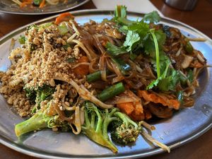 Pad Thai (prepared vegan) with extra veggies  at KaTi in Portland