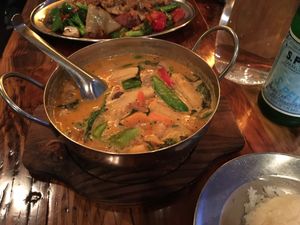 Red curry and spicy noodles  at KaTi in Portland