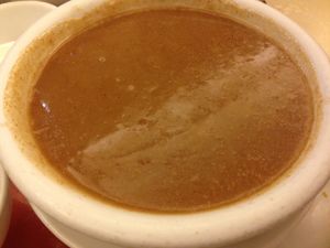 http://www.meetup.com/Meat-Free-Hong-Kong/photos/26395282/ 生磨合桃露 Ground walnut dessert at Tung Fong Siu Kee Yuen 東方小祇園 in Hong Kong Island