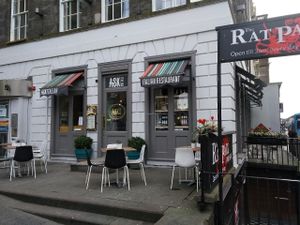 Entrance seen from street at ASK Italian in Edinburgh