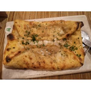 Vegan Folded Garlic Bread With Mozzarisella. at ASK Italian in Edinburgh