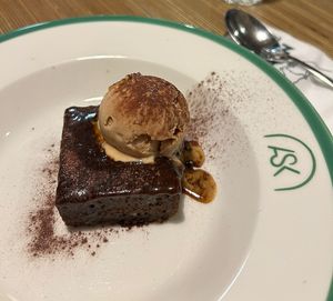 Sticky toffee coffee pudding  at ASK Italian in Edinburgh