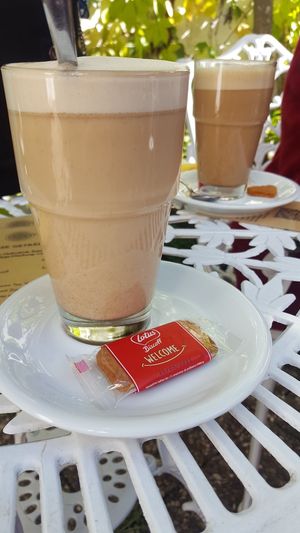 Chai lattes with oat milk at Artechino in Birkenfeld