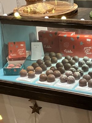 We got dark chocolate and Mexican truffles. Yummy!  at Nibble Chocolate - Old Town San Diego State Historic Park in San Diego