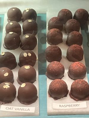 Vanilla oat.  Also serves espresso drinks    at Nibble Chocolate - Old Town San Diego State Historic Park in San Diego