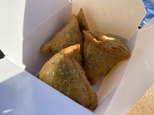 Vegan Samosas at Ambrosia India Bistro in Scotts Valley