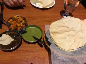 Dips (green not vegan) at Ambrosia India Bistro in Scotts Valley