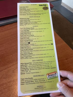   at Ambrosia India Bistro in Scotts Valley