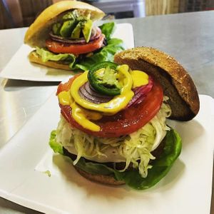Veggie Burgers at Viva Verde Cuisine in Hollywood