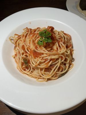 Pasta pomodoro  at Kokkos Cafe Bistro in Diani