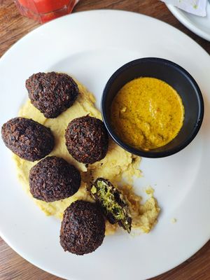Hummus and Falafel at Kokkos Cafe Bistro in Diani