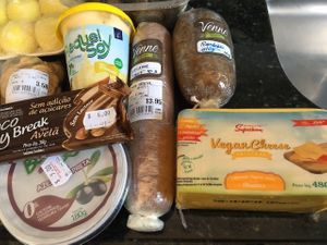 Vegan mock meats and cheeses at Venne Mercearia  in Belo Horizonte