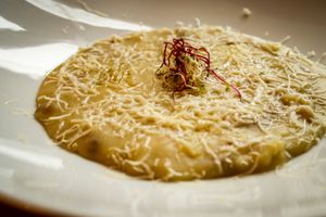 potato cream soup at Giardino Tergesteo in Trieste