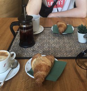 Vegan croissants  at Giardino Tergesteo in Trieste
