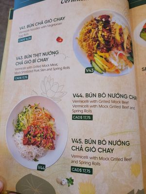 Menu  at Dai Bi Chay in Mississauga