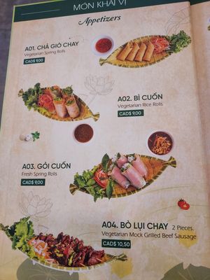 Menu at Dai Bi Chay in Mississauga