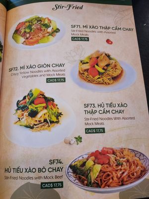 Menu at Dai Bi Chay in Mississauga