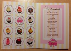 some vegan and non vegan avaiable cupcakes (not all) at Pink Ribbon Cupcakes in Hamburg