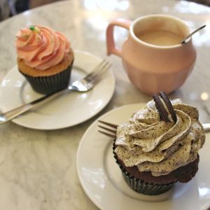 Vegan cupcakes at Pink Ribbon Cupcakes in Hamburg at Pink Ribbon Cupcakes in Hamburg